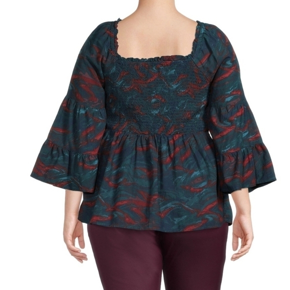 NEW plus size women's Bell Sleeve Smock Top / blouse size 2x (20w-22w) - Picture 6 of 6